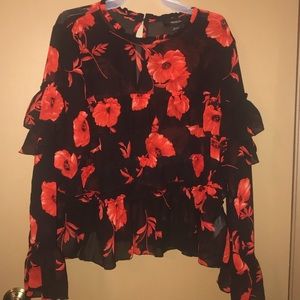 PLUS SIZE FOREVER 21 Floral Top